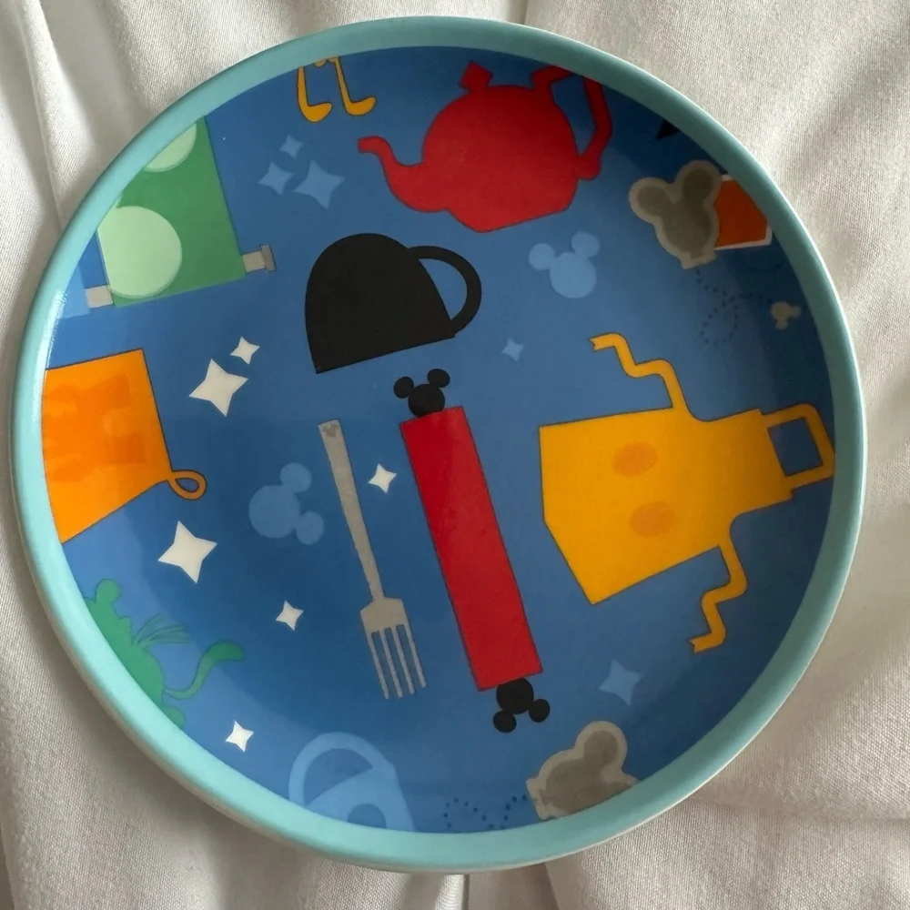 Vintage Disney Colorful Mickey Mouse Plate Collection